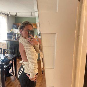 zara open back sweater